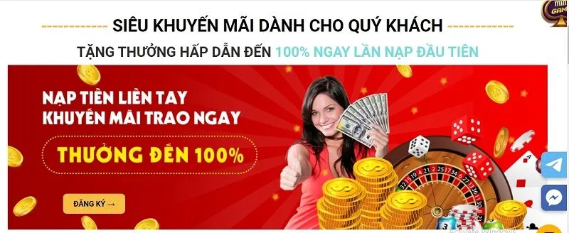 Tặng 100% giá trị tiền nạp tại Five88